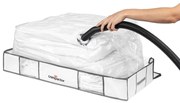 Vákuumos textil-műanyag ágy alatti tárolódoboz 105x45x15,5 cm Life – Compactor