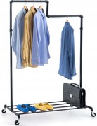 Álló ruhaakasztó, stabil 100kg, Tatkraft Tube, fekete