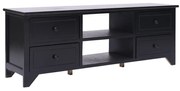 fekete tömör császárfa TV-szekrény 108 x 30 x 40 cm