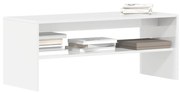 magasfényű fehér forgácslap TV-szekrény 100 x 40 x 40 cm