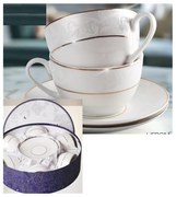 Veroni elegáns porcelán csésze 6 személyes díszdobozban Satin