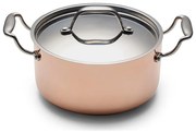 Indukciós tűzhelyhez alkalmas rozsdamentes acél-réz edény fedővel 3 l – Blomsterbergs