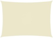 krémszínű téglalap alakú oxford-szövet napvitorla 2,5x4 m