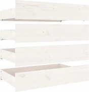 Fa Fiókok 4 Db Ágy Alá Fehér Fenyő 120 140 160 X 200