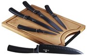BerlingerHaus 6 részes késkészlet bambusz állvánnyal Matte Black Collection  BH/2549AN