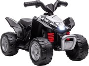 AIYAPLAY Elektromos Miniquad Gyerekeknek LED-del és Kürttel – elektromos ATV 18 hónapos kortól, fekete, 65.5 x 38.5 x 43.5 cm | Aosom