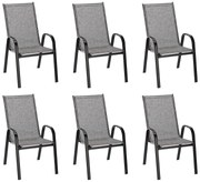 Matera kerti szék Szürke - 6 Db N
