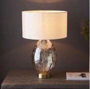 Endon 101150 - Fényerőszabályozható asztali lámpa ERIN 1xE27/10W/230V fehér/füstszínű bézs