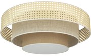 Duolla - LED Mennyezeti lámpa LUNETA LED/26W/230V átm. 60 cm 4000K rattan/bézs