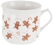 Fehér kerámia bögre karácsonyi mintával 500 ml Gingerbread – Dakls