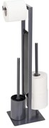 WENKO 25552100 - WC-kefe RIVALTA 18x70 cm szürke/fekete