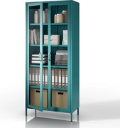 ANGELO vitrin, 800 x 1850 x 450 mm, Modern: tengerkék