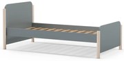 Szürkészöld borovi fenyő gyerekágy ágyráccsal 90x190 cm Enola – Marckeric