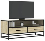 sonoma tölgy színű szerelt fa és fém TV-szekrény 100x34,5x40 cm