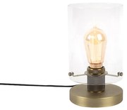 Skandináv asztali lámpa bronz üveggel - Dome