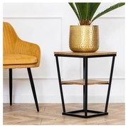 HowHomely Kisasztal EXPAND 57x40 cm fekete/barna HH-BL-06BML-MDF