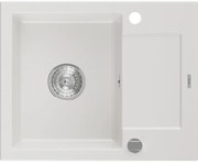 Mexen Enzo 1-medencés gránit mosogató rövid edényszárítóval 576 x 465 mm, Fehér - 6506571005-20