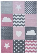 Rózsaszín-szürke gyerek szőnyeg 120x170 cm Kids – Ayyildiz Carpets