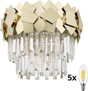 Brilagi - LED Kristály mennyezeti lámpa MIRAGE 5xE14/40W/230V