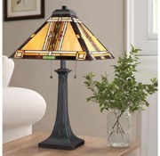 Quoizel QZ-NAVAJO-TL-VB - Tiffany NAVAJO asztali lámpa 2xE27/60W/230V