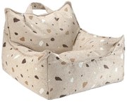 Világosbarna buklé-zsenília gyerek babzsákfotel Terrazzo Chair – Wigiwama