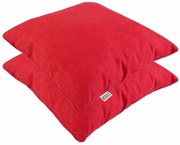 EMI vörös színű 40x40 cm velúr dekor párna