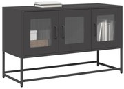 fekete hidegen hengerelt acél TV-szekrény 100,5x39x60,5 cm