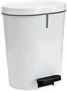 Denox Pedálos szemetes 25 l, ovális, fehér, 25 l