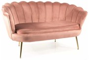 Ionia Velvet kanapé, kétüléses, rózsaszín
