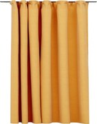 vidaXL sárga vászonhatású sötétítőfüggöny kampókkal 290 x 245 cm