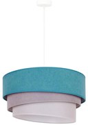 Duolla - Csillár zsinóron TRIO 1xE27/15W/230V átm. 45 cm türkiz/szürke/fehér