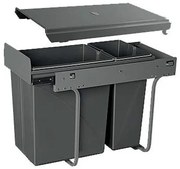 Hulladékgyűjtő GTV Practi Eco 300, szelektív, manuális működés, 300mm-es elembe, lágy záródás, 10+20 L edénnyel, fedéllel