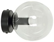 Fali lámpa ROSSI 1xE14/10W/230V fekete/átlátszó