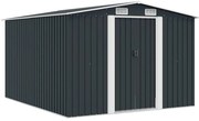 vidaXL antracitszürke fém kerti fészer 257 x 298 x 178 cm