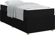 vidaXL Ágykeret matracmal Fekete 80 x 200 cm szövet