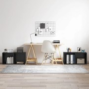 TV szekrény 4 pcs Fekete 37 x 35 x 37 cm Faanyag