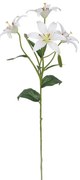 Művirág, fehér liliom, 60 cm
