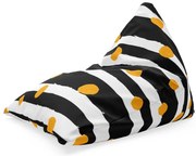 Triangl babzsák csíkok és pöttyök, fekete / fehér