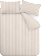 Bézs egyszemélyes ágyneműhuzat 135x200 cm Epping Textured Stripe – Catherine Lansfield