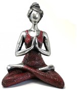 Jóganő figura Ezüst- Bordó