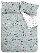 Kétszemélyes flanel ágyneműhuzat 200x200 cm Winter Scene – Bianca