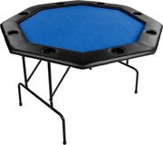 GamesPlanet® Pókerasztal MDF Kék 120 x 120 cm