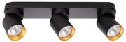 Spotlámpa ANDY 3xGU10/8W/230V fekete/arany