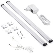 Avide ABLSCAB-50NW-BL2 érintőkapcsolós pultmegvilágító lámpaszett, 2x5W LED, 4000K, 2x500lm, IP44