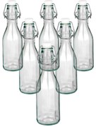 Üvegpalack klipszes záródással, 0,5 l, 6 db
