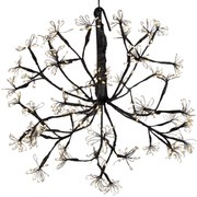 Karácsonyi függőlámpa gömb fekete 40 cm LED-del, időzítővel IP44 - Nobu