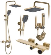 Zuhanyszett REA HELIX Brush Gold