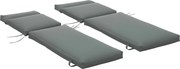 Outsunny 2 db Függőágy Párna 196x55x8 cm Párnázott Mattress Kerti Székhez Teraszra Erkélyre Szürke | Aosom
