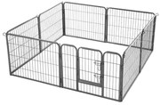 Kutya kennel, kutyaketrec, 8 paneles kisállat-járóka 77 x 60 cm | FEANDREA