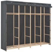 szürke szövet ruhásszekrény 200 x 40 x 170 cm